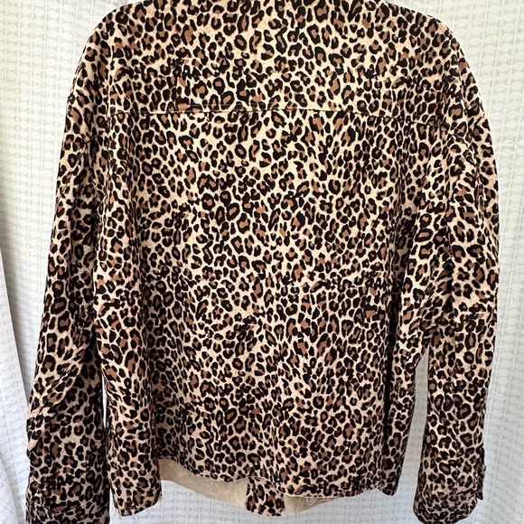 Leopard print corduroy lightweight jacket - Picture 2 of 3